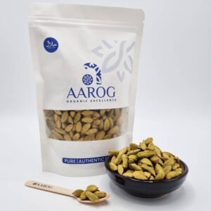 Aarog Exquisite Premium Green Cardamom Sabz Elaichi whole green pods.