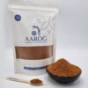 Aarog Explosive Chat Masala 100g pouch showing a fine, tangy brown spice blend