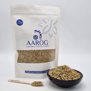 Aarog Refreshing Premium Fennel Seeds Sonf showing clean, pale green oval seeds.