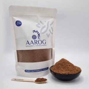 Aarog pure Garam Masala Powder 100g pouch showing a rich, dark spice blend