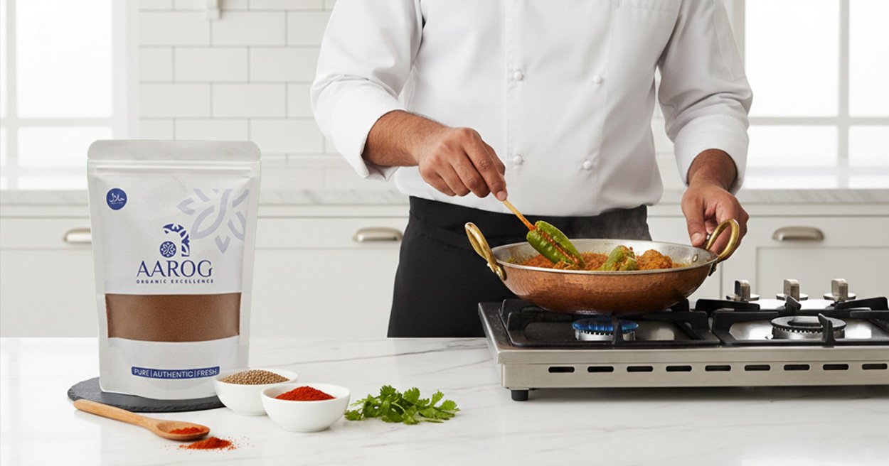 Aarogs Achar Gosht feature