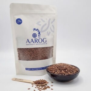 Boost your daily nutrition with Aarog Organic Flax Seeds. Pure, authentic, and packed with plant-powered wellness!
